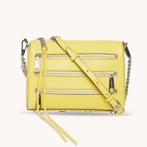 Rebecca Minkoff Mini 5 Zip Yellow Crossbody Bag